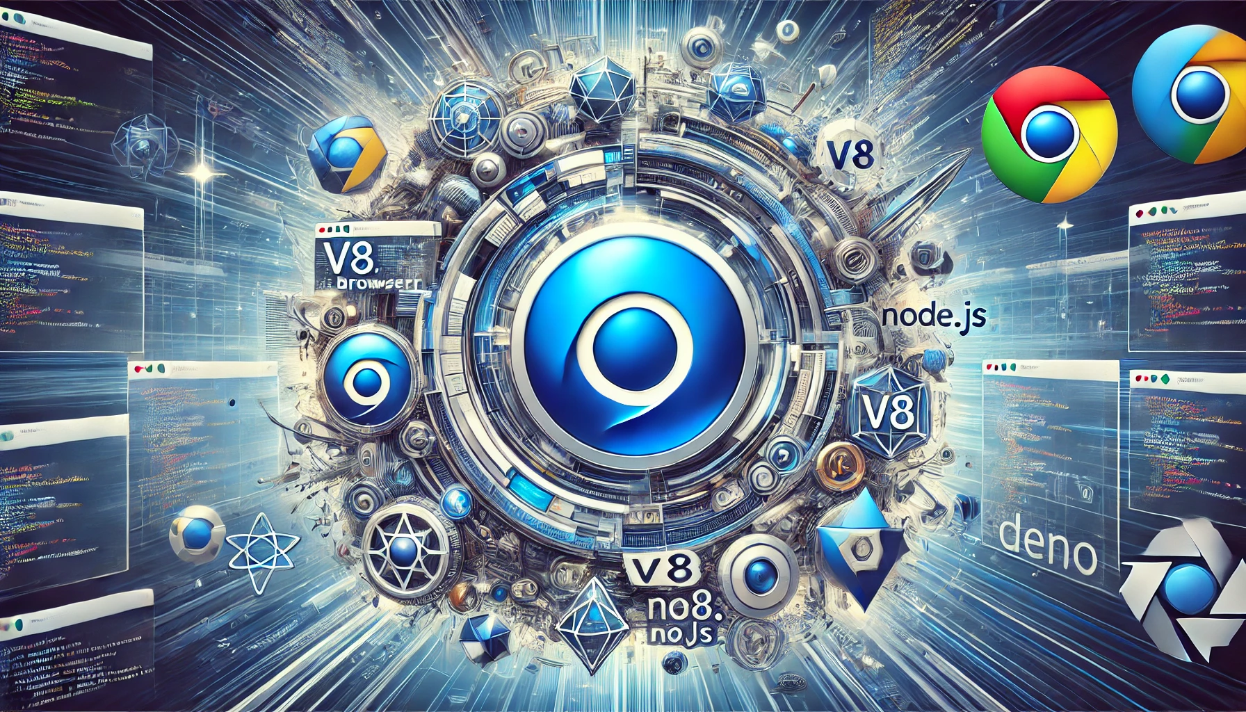 DALL·E - A futuristic illustration with the Chromium, symbolizing its innovative applications beyond web\ browser /images/dall-e-chromium.webp